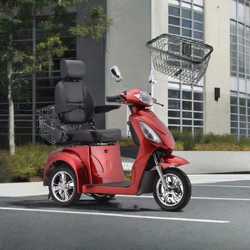 SKRT Large Electric 3-Wheel Mobility Scooter – Heavy-Duty 800W Motor, 500 lbs Capacity, Adjustable Speed, Remote Key, Fully Assembled – Ready to Ride