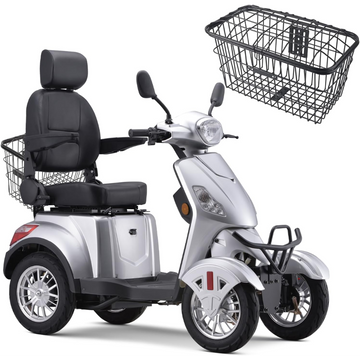 SKRT-Super Large Electric 4 Wheel Mobility Scooters, Fully Assembled, Receive Ready to Ride, Heavy Duty 800W Wheelchair Device, 500 LBS Capacity, Speed Adjust, Remote Key