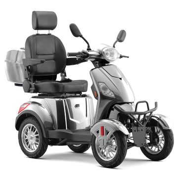SKRT XW-E01 Heavy Duty 4-Wheel Mobility Scooter for Adults, 800W Motor, 500lbs Max Capacity, 15MPH High Speed, 25-Mile Range, Fully Assembled