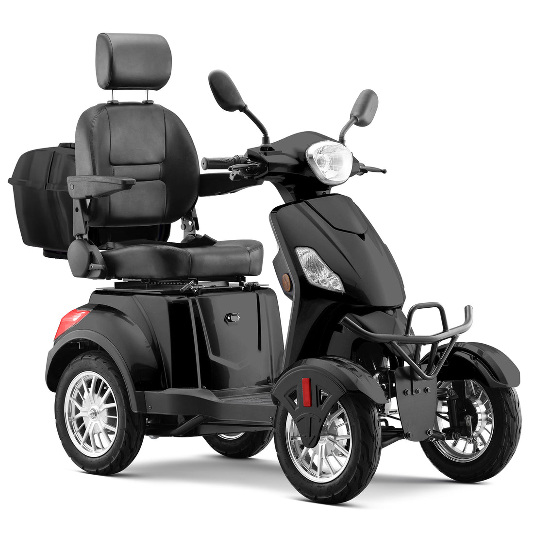SKRT XW-E01 Heavy Duty 4-Wheel Mobility Scooter for Adults, 800W Motor, 500lbs Max Capacity, 15MPH High Speed, 25-Mile Range, Fully Assembled
