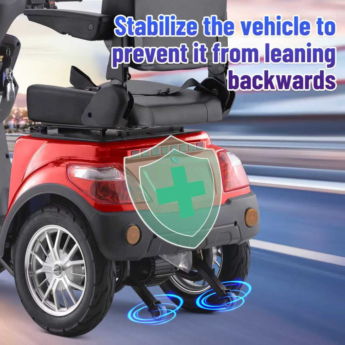 SKRT Electric Large 4 Wheel Mobility Scooters, Heavy Duty Wheelchair Device, 400 LBS Capacity for Seniors & Adults, Speed Adjust, Remote Key, Assembled In US, Receive Ready to Ride