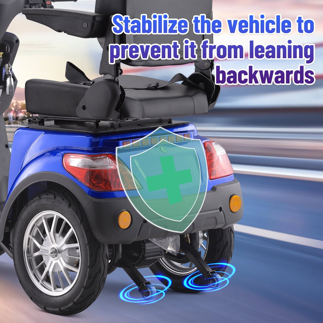 SKRT Electric Large 4 Wheel Mobility Scooters, Heavy Duty Wheelchair Device, 400 LBS Capacity for Seniors & Adults, Speed Adjust, Remote Key, Assembled In US, Receive Ready to Ride