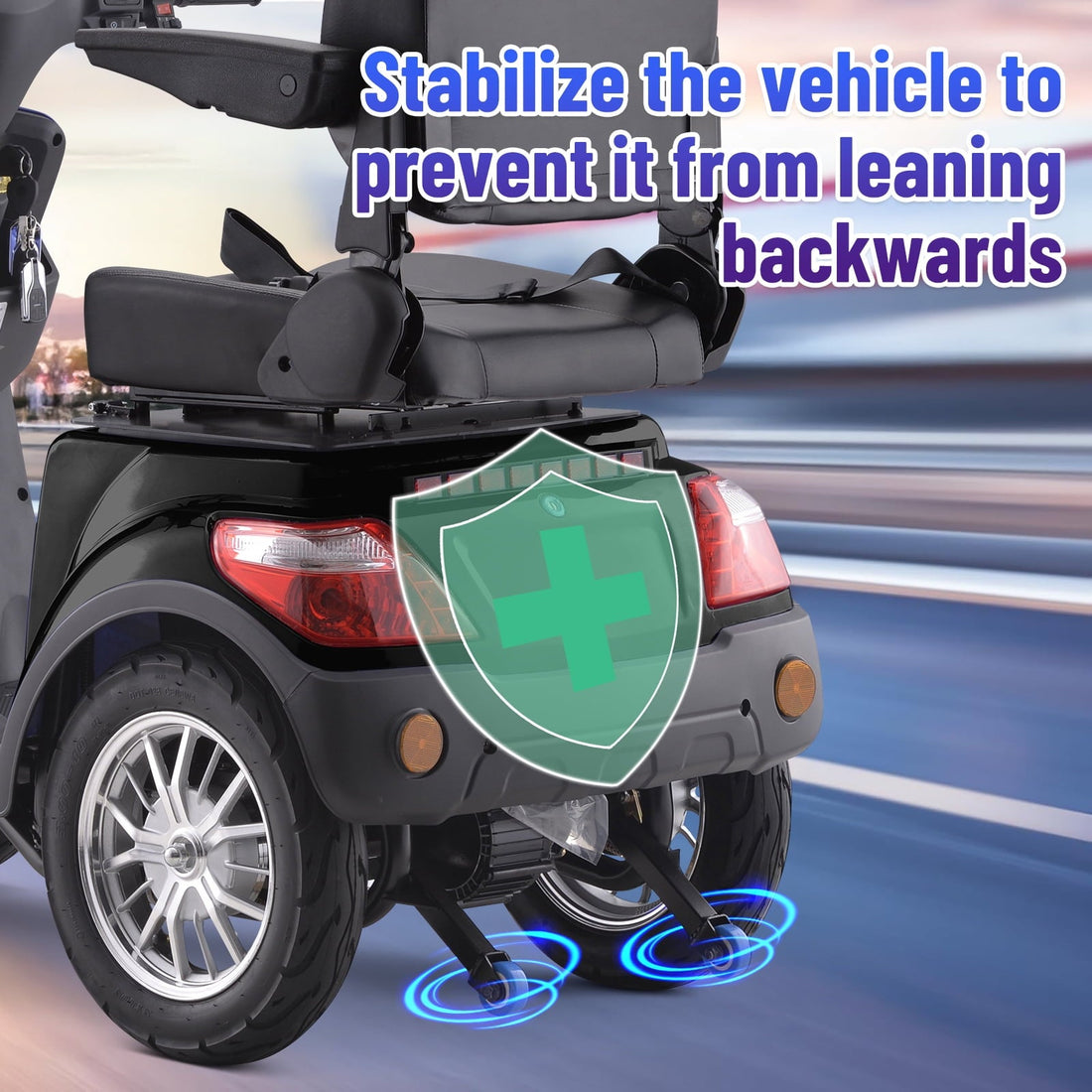 SKRT Electric Large 4 Wheel Mobility Scooters, Heavy Duty Wheelchair Device, 400 LBS Capacity for Seniors & Adults, Speed Adjust, Remote Key, Assembled In US, Receive Ready to Ride
