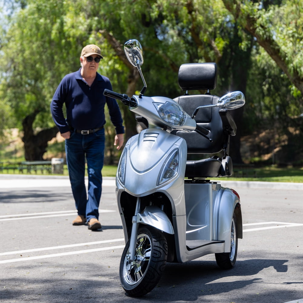 SKRT Electric Large 3 Wheel Mobility Scooters, Heavy Duty Wheelchair Device, 400 LBS Capacity for Seniors & Adults, Speed Adjust, Remote Key, Assembled In US, Receive Ready to Ride