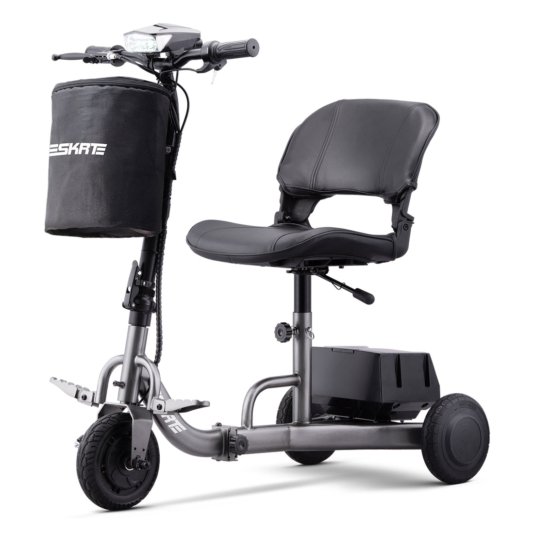 SKRT R300 3-Wheel Folding Electric Mobility Scooter for Adults, 50 lbs Lightweight Portable, 300 lb Capacity, 13KM Range