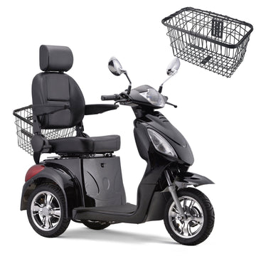 SKRT Electric Large 3 Wheel Mobility Scooters, Heavy Duty Wheelchair Device, 400 LBS Capacity for Seniors & Adults, Speed Adjust, Remote Key, Assembled In US, Receive Ready to Ride