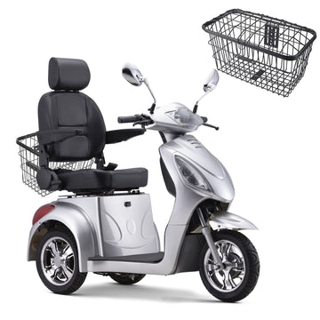 SKRT Electric Large 3 Wheel Mobility Scooters, Heavy Duty Wheelchair Device, 400 LBS Capacity for Seniors & Adults, Speed Adjust, Remote Key, Assembled In US, Receive Ready to Ride