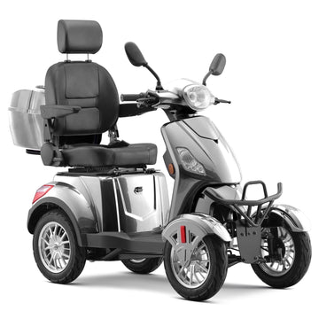 SKRT Electric Large 4 Wheel Mobility Scooters, Heavy Duty Wheelchair Device, 400 LBS Capacity for Seniors & Adults, Speed Adjust, Remote Key, Assembled In US, Receive Ready to Ride