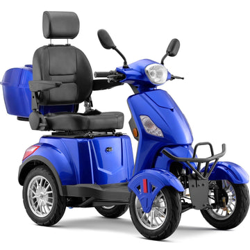 SKRT Electric Large 4 Wheel Mobility Scooters, Heavy Duty Wheelchair Device, 400 LBS Capacity for Seniors & Adults, Speed Adjust, Remote Key, Assembled In US, Receive Ready to Ride