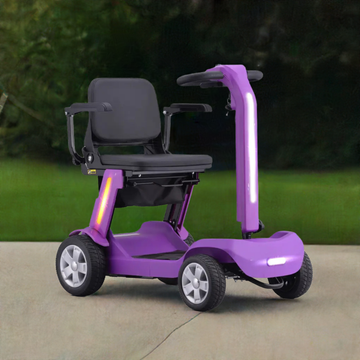 SKRT Foldable Mobility Scooter, Tool-Free Assembly, Airline-Friendly, LED Strip Light, Long Battery Life.