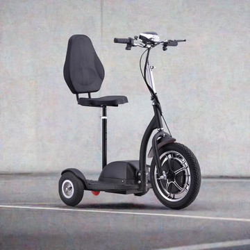 SKRT 16" Wheel Mobility Scooter, Adjustable Seat, Foldable Handlebar, LED Lights, 300 lbs. Weight Capacity.