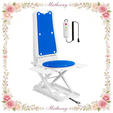 SKRT NK1019 Electric Chair Lift for Seniors – Remote-Control Floor Lift with Padded Backrest, 308 lbs Capacity, Lightweight 24 lbs, IPX8 Waterproof Bathtub Lift for Elderly, Smooth & Safe Transfer Design, Includes Charger