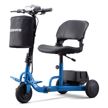 SKRT R300 3-Wheel Folding Electric Mobility Scooter for Adults, 50 lbs Lightweight Portable, 300 lb Capacity, 13KM Range