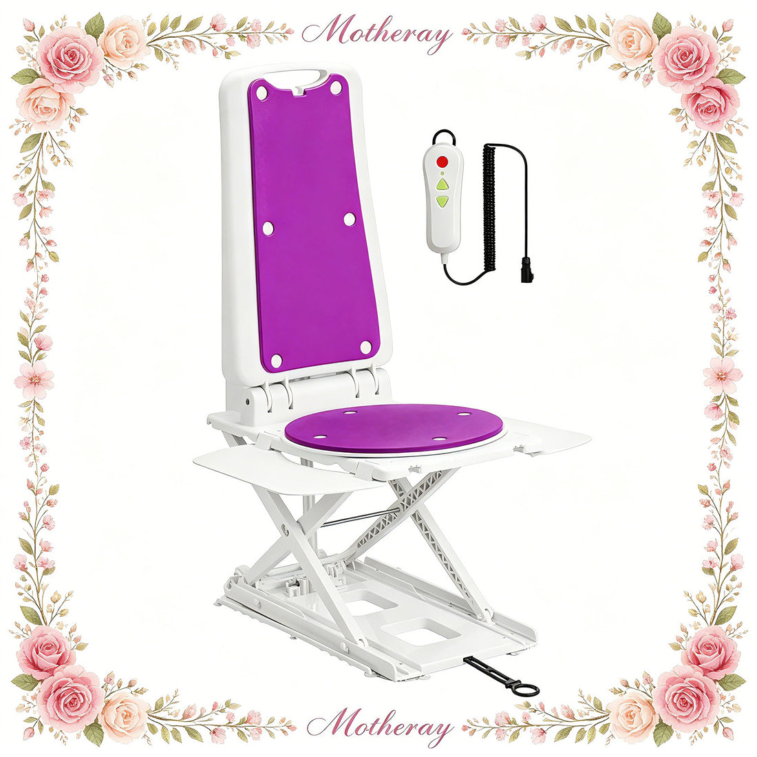 SKRT NK1019 Electric Chair Lift for Seniors – Remote-Control Floor Lift with Padded Backrest, 308 lbs Capacity, Lightweight 24 lbs, IPX8 Waterproof Bathtub Lift for Elderly, Smooth & Safe Transfer Design, Includes Charger