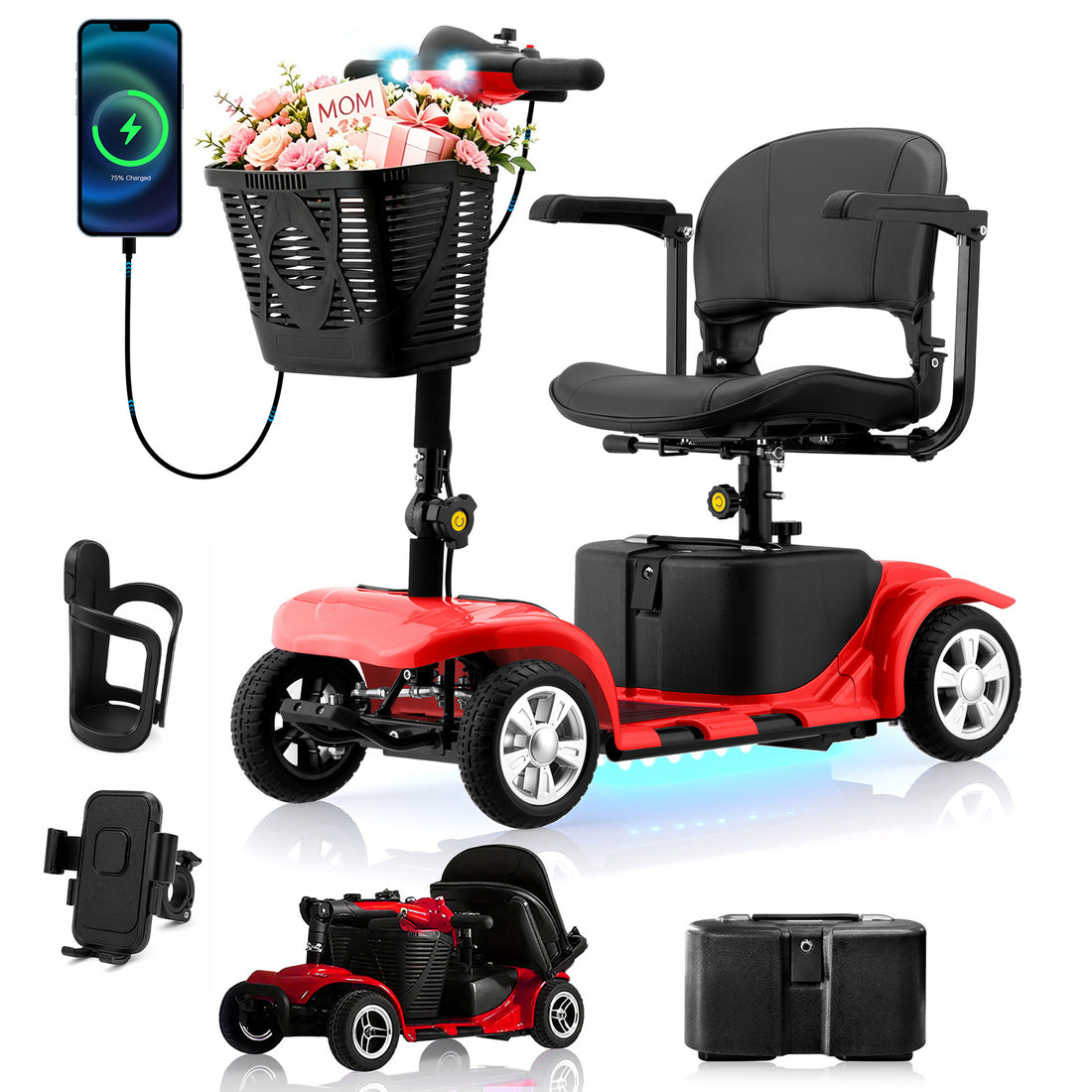 SKRT R100 Mobility Scooter – Lightweight, Travel-Ready, Easy Setup, Airline-Friendly